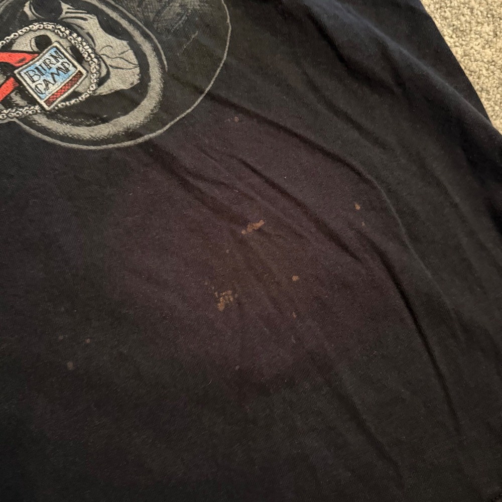Niles Burn Run 2014 Great Lakes Burn Camp Firefighter Biker T-Shirt Black Large - Picture 6 of 7